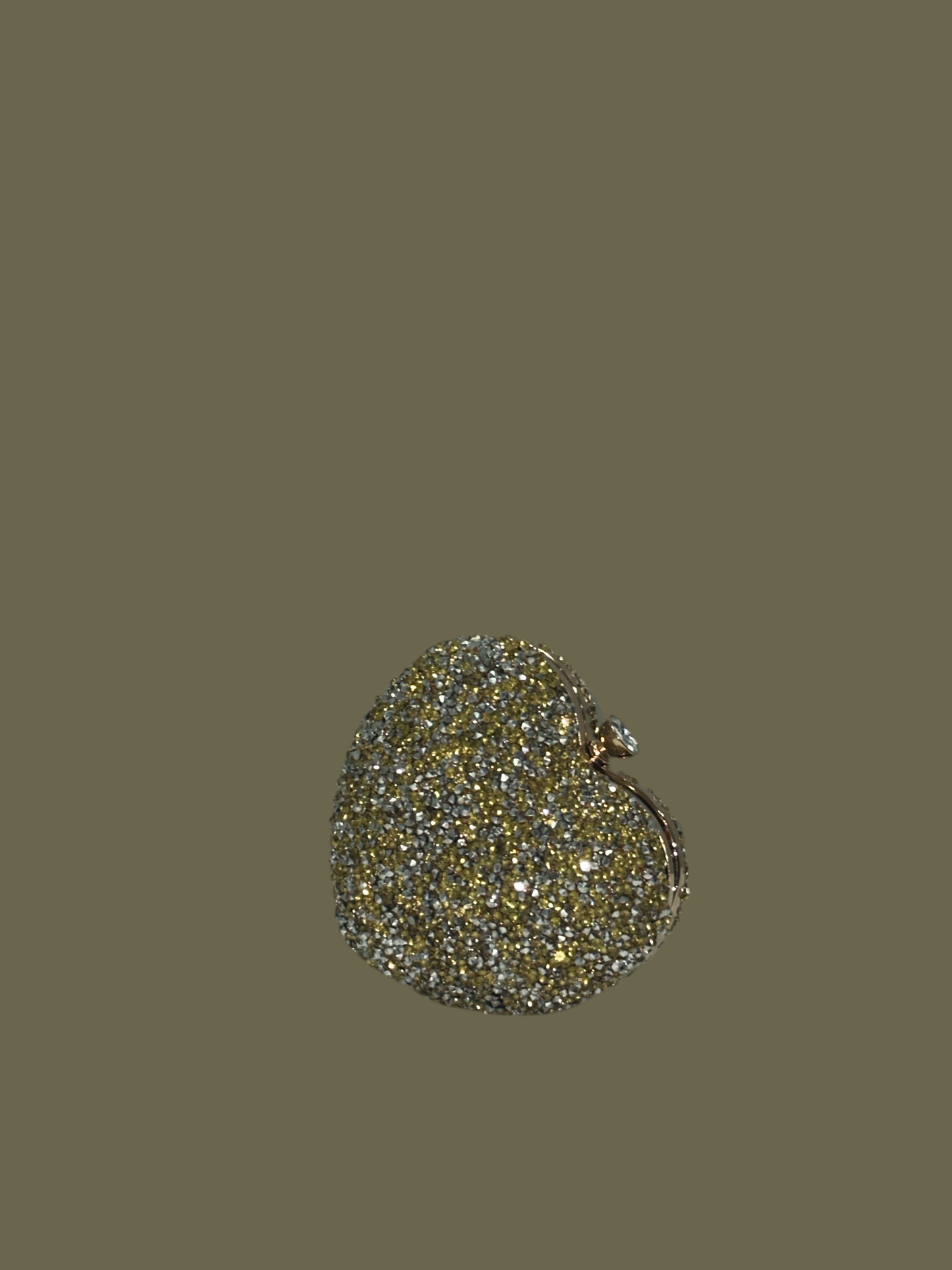 Rhinestone Heart Shape Clutch Purse