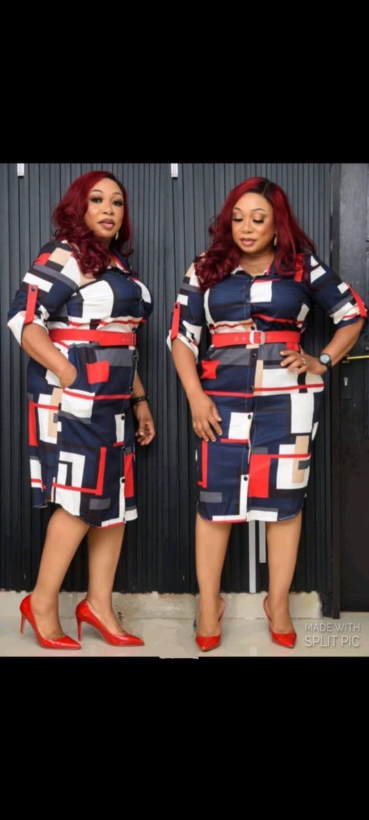 Multicolor Short Dress 