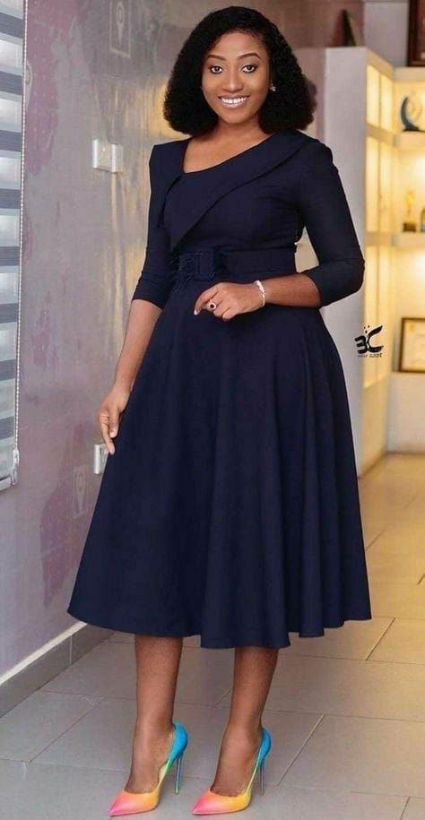 Classy Collar Neck Dress