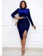 Blue short dress for women